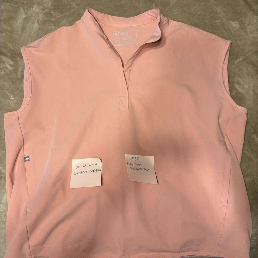 FIGS Pink Sand Rafaela Top